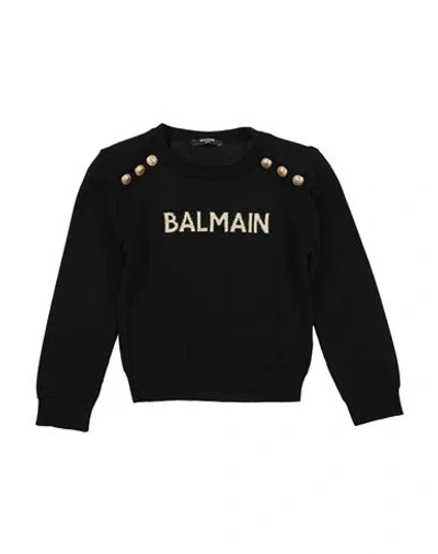 Balmain Babies'  Toddler Girl Sweater Black Size 6 Cotton, Viscose