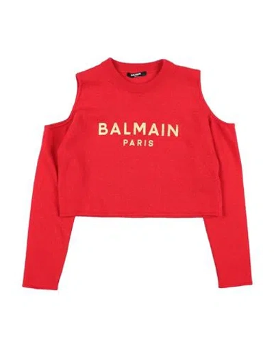 Balmain Babies'  Toddler Girl Sweater Red Size 6 Virgin Wool