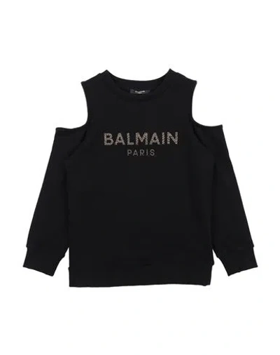 Balmain Babies'  Toddler Girl Sweatshirt Black Size 6 Cotton In Multi