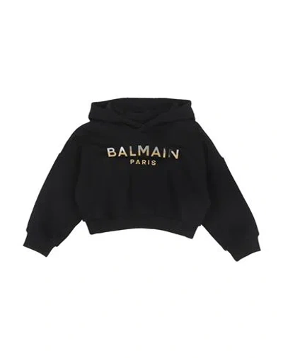 Balmain Babies'  Toddler Girl Sweatshirt Black Size 6 Cotton, Elastane