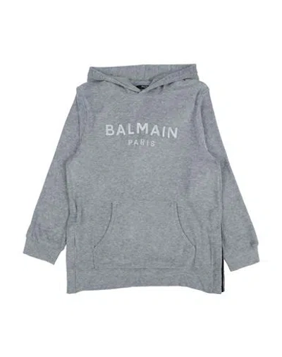 Balmain Babies'  Toddler Girl Sweatshirt Grey Size 6 Cotton, Polyamide