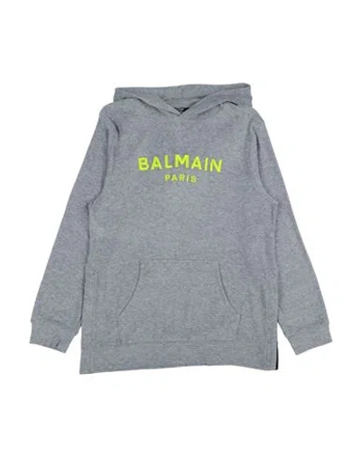 Balmain Babies'  Toddler Girl Sweatshirt Grey Size 6 Cotton, Polyamide