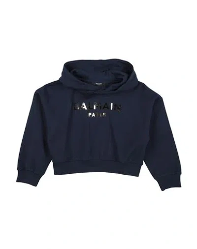 Balmain Babies'  Toddler Girl Sweatshirt Navy Size 6 Cotton, Elastane In Blue
