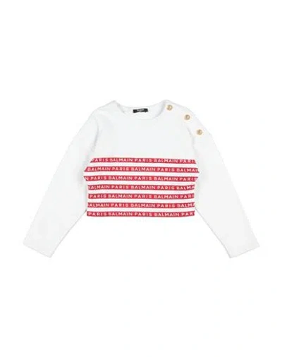 Balmain Babies'  Toddler Girl Sweatshirt White Size 4 Cotton