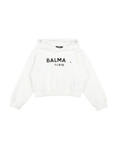Balmain Babies'  Toddler Girl Sweatshirt White Size 6 Cotton, Elastane