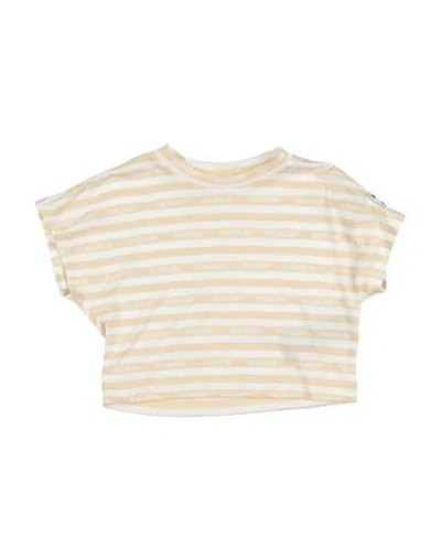 Balmain Babies'  Toddler Girl T-shirt Beige Size 6 Cotton, Polyester, Pvc - Polyvinyl Chloride In Nude
