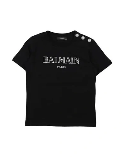 Balmain Babies'  Toddler Girl T-shirt Black Size 4 Cotton