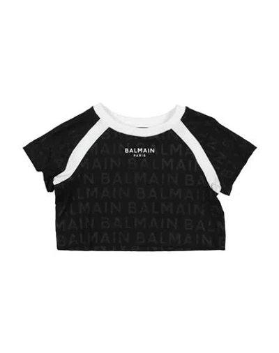 Balmain Babies'  Toddler Girl T-shirt Black Size 6 Cotton