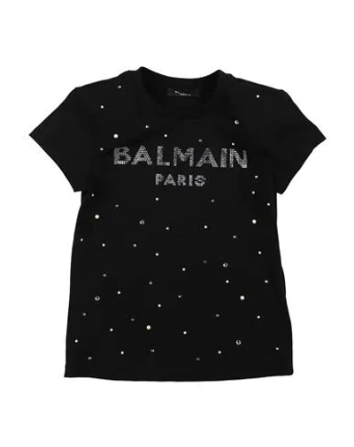 Balmain Babies'  Toddler Girl T-shirt Black Size 6 Cotton