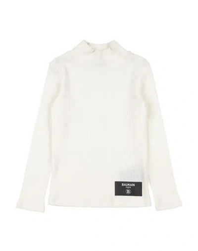 Balmain Babies'  Toddler Girl T-shirt Ivory Size 6 Wool, Polyamide, Elastane In White