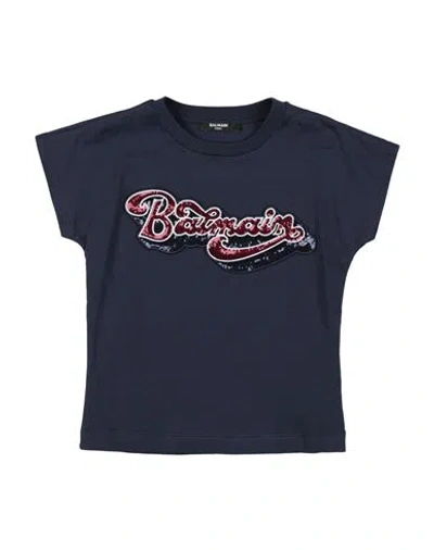 Balmain Babies'  Toddler Girl T-shirt Navy Size 6 Cotton In Blue