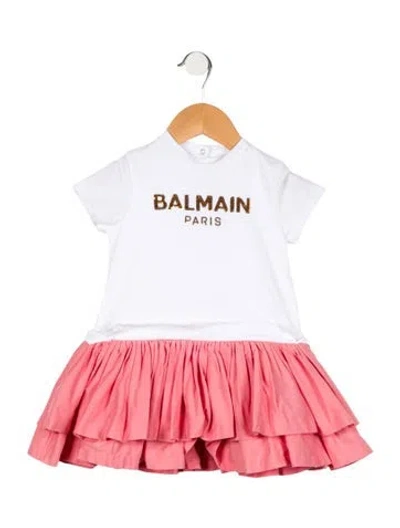 Pre-owned Balmain Babies' Toddler Girls' T-shirt Dress In Multi