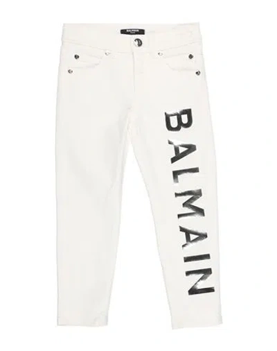 Balmain Babies'  Toddler Pants White Size 6 Cotton, Modal, Elastane
