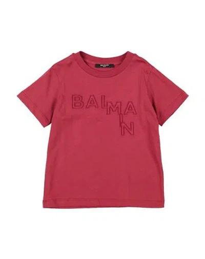 Balmain Babies'  Toddler T-shirt Brick Size 6 Cotton In Red