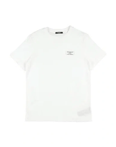 Balmain Babies'  Toddler T-shirt White Size 6 Cotton, Pvc - Polyvinyl Chloride