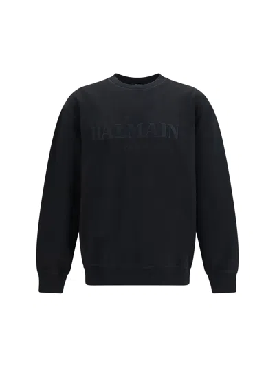 Balmain Tone-on-tone Embroidered Logo Sweatshirt In Multi