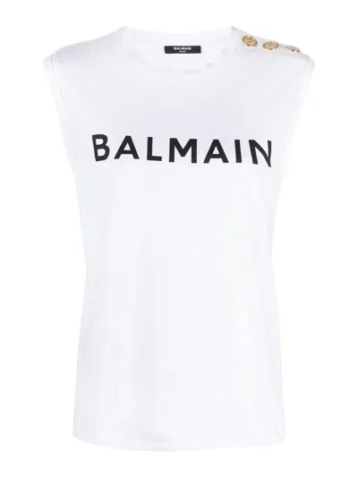 BALMAIN TOP - BLANCO
