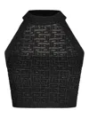 Balmain Pb Labyrinth Knit Top In Black