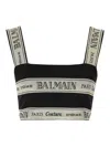 Balmain Striped Jacquard Crop Top