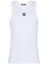 Balmain Logo-embroidered Tank Top