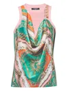 Balmain Sleeve Chain Print Top In Multi