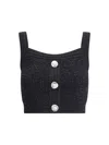 Balmain Light Tweed Top Straps In Black