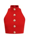 Balmain Sleeveless Vest In Red
