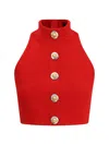 Balmain Sleeveless Vest In Red