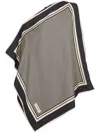 Balmain Asymmetrical Scarf-style Top With Mini Monogram Print In Black