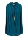 Balmain Solid Color Sleeveless Pullover Top In Blue