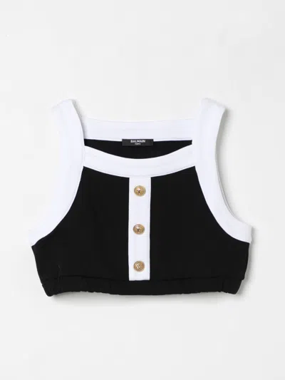 BALMAIN TOP BALMAIN KIDS COLOR BLACK,G66968002