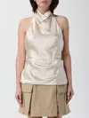 Balmain Topwear In Beige Silk In Neutral