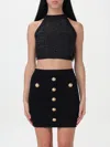 Balmain Pb Labyrinth Knit Top In Black