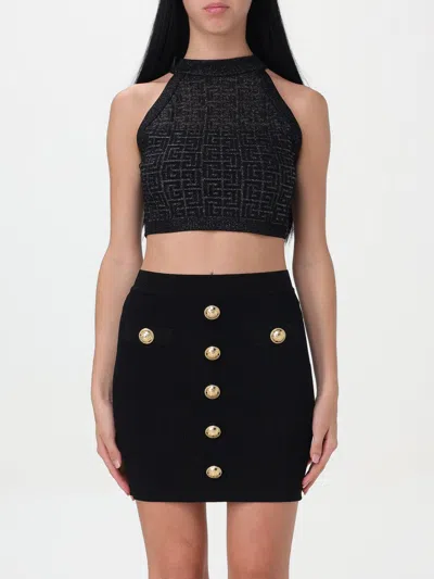 BALMAIN TOP BALMAIN WOMAN COLOR BLACK,F75857002