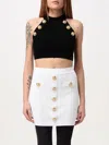 Balmain Chiocciola Tops In Schwarz