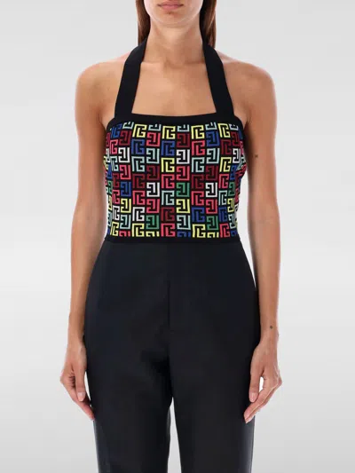 BALMAIN TOP BALMAIN WOMAN COLOR MULTICOLOR,F87583005