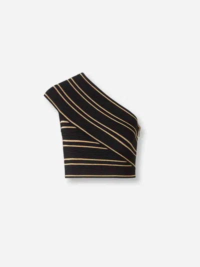Balmain Top Cross Listing In Black