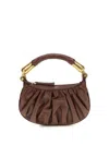 Balmain Top Handle Bag In Brown