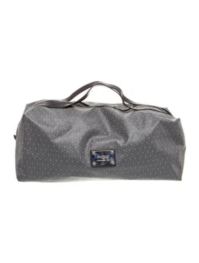 Pre-owned Balmain Top Handle Bag In Gray