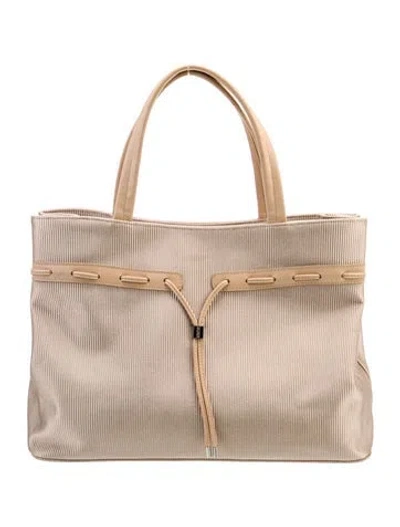 Pre-owned Balmain Top Handle Bag In Neutral