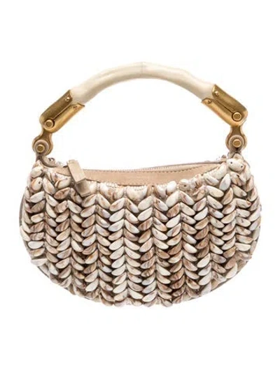 Pre-owned Balmain Top Handle Bag In Neutrals