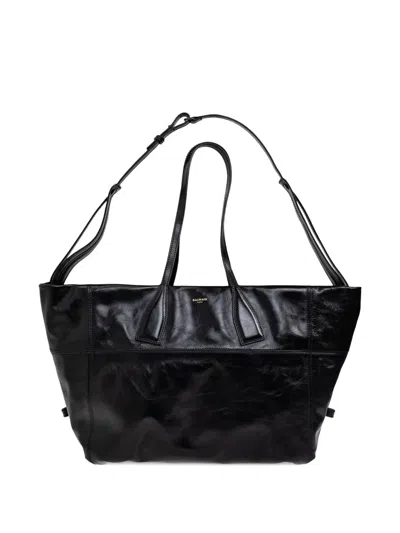 Balmain Top-handle Tote Bag In Black
