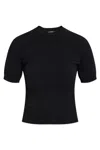 Balmain Top With A Round Neckline In Black