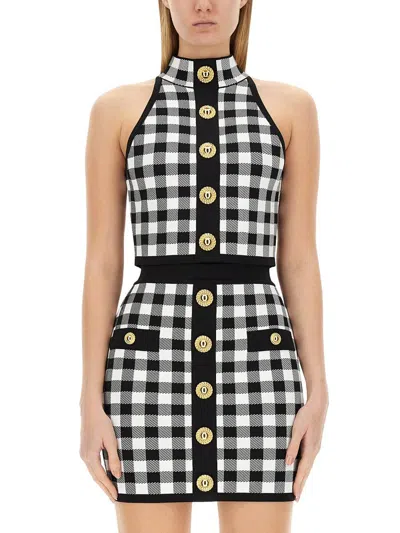 BALMAIN BALMAIN TOP WITH BUTTONS
