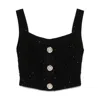Balmain Light Tweed Top Straps In Black