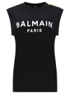 Balmain Logo Sleeveless Top