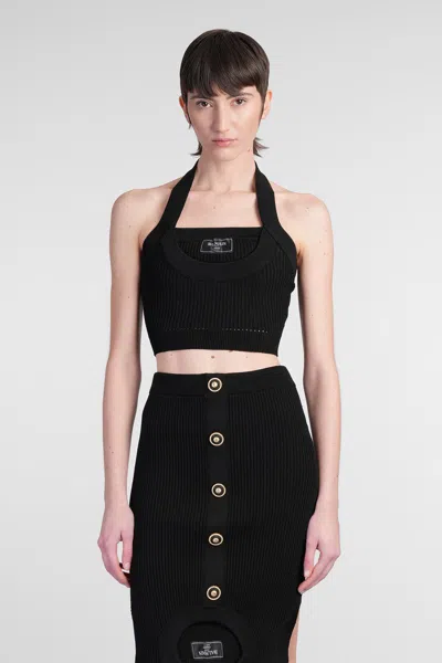 Balmain Topwear In Black Viscose
