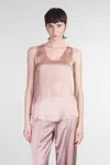 Balmain Topwear In Rose-pink Silk In Rose-pink