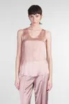 Balmain Topwear In Rose-pink Silk In Pink
