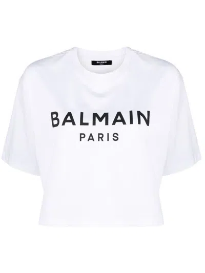 BALMAIN BALMAIN CROPPED T-SHIRT